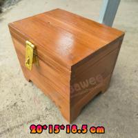 ราคา พร้อมส่ง กระปุกออมสินไม้ทรง ทรงกล่องโบราณ ขนาด 20 15 18 5 ซม กล่องใส่เครื่องประดับ สีย้อม (19767390743)