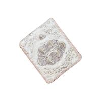 ราคา กระเป๋าสตางค์หนังแท้ เป็นหนังจระเข้ส่วนโหนกและกระดูกหลัง ถักขอบตลอดใบ กระเป๋าสตางค์หนังแฟชั่น สำหรับนักธุรกิจ สีขาวหิมาลายัน (17304363310)