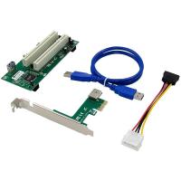ราคา PCI Express to Dual PCI Adapter Card PCIe X1 to Router Tow 2 PCI Slot Riser Card 2 5Gbps Support Window Linux (16608949580)