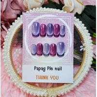ราคา เล็บปลอมสีเจอแท้ สีลูกแก้ว โทนม่วง เลือกทรง เลือกไซส์ได้ มีเล็บเท้า แถมกาว ตะไบ สินค้าทางร้านเป็นงานทำมือ ทำตามคิว รอ 2 10 วัน ขอลูกค้าที่รอได้นะคะ (20891560517)