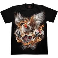 ราคา ROCK CHANG HALEY EAGLE รถจักรยานยนต์วินเทจแขนสั้นผู้ชายสัตว์ร็อคเสื้อยืด Harley Eagle Motorcycle T SHIRT (20182994338)
