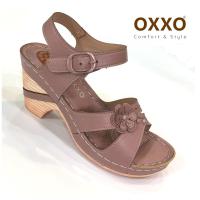 ราคา OXXO รองเท้าเพื่อสุขภาพ รองเท้าส้นสูงพร้อมสายรัดส้น งานเย็บมือทนทาน สวมใส่สบาย น้ำหนักเบามาก 1a6178 (20386060040)