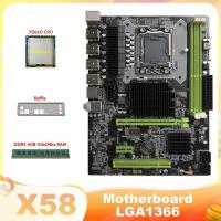 ราคา X58 Motherboard LGA1366 Computer Motherboard Support XEON X5650 X5670 Series CPU With X5660 CPU DDR3 4GB 1066Mhz RAM (18811482333)