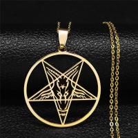ราคา Baphomet เครื่องรางของขลังขนาดใหญ่ kalung Baja Tahan karat รูปดาวห้าแฉกแนวกอธิคสำหรับผู้ชายเครื่องรางของซาตานแพะอัญมณีลูซิเฟอร์ (21170438607)
