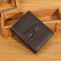 ราคา กระเป๋าสตางค์คลิปเงินรองเท้าผู้ชายหนังแท้สั้นลายจระเข้แบบใหม่สั่งทำพิเศษ (19472126249)