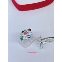ราคา นพเก้าพลอยแท้ ในแบบแหวนเงินมอญ2ชั้น (15878531193)