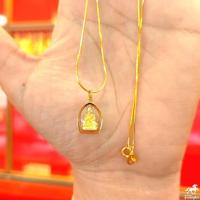 ราคา สร้อยคอเงินชุบทอง ลายไดอาน่า จี้พระจิ๋วยอดนิยม เลี่ยมทองแท้ กรอบทอง 90 มีใบรับประกัน (15754531087)