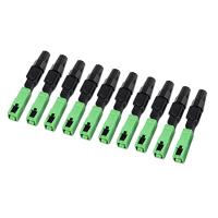 ราคา 10Pcs Sc Apc Fiber Optic Connector Embedded Single Mode Component Fiber Optic Quick Connector Black Green (15095135785)