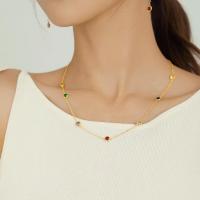 ราคา สร้อยคอพลอยสี สร้อยคอสีทอง พลอยสี สร้อยคอทอง 18K เพชรเจ็ดสี สร้อยเพชรเจ็ดสี (20410812454)