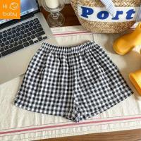 ราคา Korean Style Girls Pants Summer Anti mosquito Pants Childrens Shorts Plaid Baby Boys and Girls Leggings Cotton Yarn All match (19725652834)