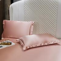 ราคา ปลอกหมอน2ผ้าซาตินพีวีซีสีชมพู เทา น้ำเงิน ผ้าคลุมปลอกหมอนสีขาว (18672529756)