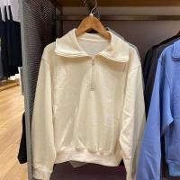 ราคา UNIQLO เสื้อกีฬาแขนยาวครึ่งเสื้อกันหนาวมีซิปของผู้หญิงเสื้อโค้ทกันหนาวแบบห้องลองเสื้อเสื้อลำลองกว้างแขนยาวเสื้อโค้ท461649 (20348492731)