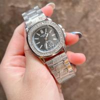 ราคา T time นาฬิกาข้อมือแฟชั่นเรียบหรู หน้าปัดล้อมเพชรขนาด 32 มม สายเลทตัดสายได้ พร้อมกล่องดำ (15219368842)