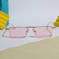 ราคา แว่นกันแดดGAMT Luxurious Narrow Rectangular Metal Rim High Temple ขนาด52mm สีชมพู Sunglasses Gold Pink (19195334037)