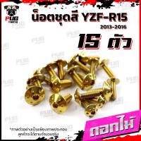 ราคา น็อตชุดสีR15 ปี2013 2016 1ชุด 15 ตัว น็อตชุดสีYZF R15 อาร์ 15 น็อตเฟรมR15 น๊อตR15 น็อตR15 น็อสแตนเลส R15 ปี2013 2016 (16214027390)