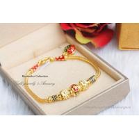 ราคา ManeeNopparut มณีณพรัช สร้อยข้อมือ ลงยาน้ำหนัก 1 บาท งาน5ไมครอน รุ่น BK001122 (7572572163)