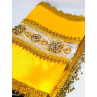 ราคา ผ้าสไบห่มพระพุทธรูป สำหรับองค์พระหน้าตัก 40 นิ้ว ความยาวผ้า 2 เมตร ปักคริสตัลสีนพเก้า (10245595357)