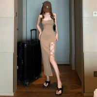 ราคา ชุดเดรสกระโปรงยาว สายเดี่ยว เซ็กซี่ สไตล์เกาหลี สําหรับผู้หญิง (16452156076)