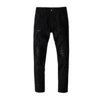 ราคา AMIRI Biker กางเกงยีนส์ผู้ชาย Slim Fit Straight Knee Ripped Stretch Men S Trousers (16951201926)