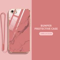 ราคา VRQR เคสเคลือบสี่เหลี่ยมหรูหราสำหรับ OPPO A59 F1S F5 A79 F7 A3 A71 A83 A1 A39 A57 2016 เคสโทรศัพท์ป้องกันเลนส์เต็มรูปแบบพร้อมฟรีสายคล้องเคสกันกระแทกพิมพ์ลายหินอ่อนเรียบ (19334110673)