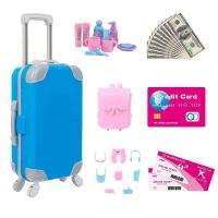 ราคา Kawaii Furniture For Doll Miniature 25 ItemsLot Doll House Accessories Pretend Play Bag Travel Kits For Barbie Dolls DIY Game (14133095567)