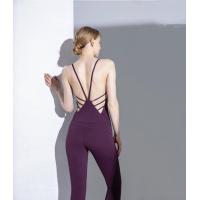 ราคา ชุดโยคะกีฬาเปิดหลังสำหรับผู้หญิงชุดจั๊มสูทกีฬามีแผ่นรองเสื้อผ้าออกกำลังกายชุดหลวมสำหรับผู้หญิงมีกระเป๋าชุดใส่ออกกำลังกาย (11021350659)