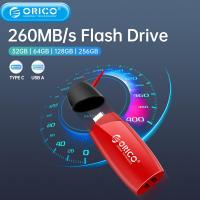 ราคา ORICO UFSD USB แฟลชไดรฟ์411MB SPendrive ความเร็วสูง Type C 512GB 256GB 128GB 64แท่ง USB ขนาด GB ไดร์ฟปากกาสีดำแดง (18789750127)