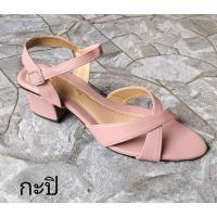 ราคา รองเท้าไซส์ใหญ่41ถึง45ส้น สูงรัดส้นหน้าไขว้X (20321723624)