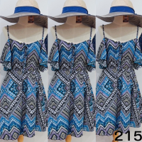 ราคา Mei Mei shop ชุดเดรสผู้หญิง เดรสสั้น ชุดกระโปรงสายเดี่ยวปาดไหล่ ลายใบไม้ ใส่สบายไม่ร้อน สามารถปรับสายได้ 215 สินค้าพร้อมส่ง (20685846629)