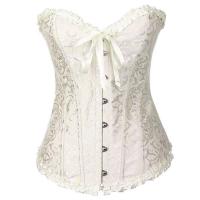 ราคา Corsets โคโยตี้ดอกไม้ท็อปส์สำหรับผู้หญิงขนาดบวกวินเทจเซ็กซี่ C Orsets โกธิคซาตินชุดชั้นในเกราะ Overbust (16779107792)