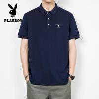 ราคา PLAYBOYเสื้อโปโลลำลองผู้ชายธุรกิจปุ่มคอปกแขนสั้นลายหน้าอกเสื้อแขนสั้นสีขาว สีน้ำเงินเข้ม น้ำเงิน สีกากีGuapai M 4XL (17758868536)