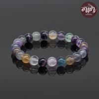 ราคา อาเป่า หินฟลูออไรท์ Fluorite เกรด Premium ขนาด 8 มิล คัดหิน หินหยั่งรู้ หินแก้ปวด กำไลหินสี กำไลหินนำโชค หินสีม่วง หินสีเขียว หินฟลูออไรด์ (21027208853)