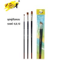ราคา I Paint ชุดพู่กัน ไอเพ้นท์ ชนิดหัวแบน พู่กันแบน บรรจุ 3 ชิ้น เบอร์ 4 8 12 (18318860800)