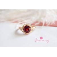 ราคา Rosenmarry แหวนโกเมนแท้สีแดงเข้ม ตัวเรือนเงินแท้ แหวนพลอยแท้เสริมดวง RR079 (3150938063)