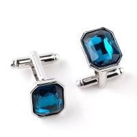 ราคา A Pair of High Quality Fashion Silver Square Cufflinks Classic Mens Luxury Colorful Glass Diamond Cufflinks French Shirt Cufflinks (7877693328)