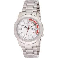 ราคา Seiko Mens SNKK25 5 Stainless Steel White Dial Watch (19856521966)