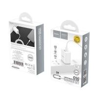 ราคา Hoco ที่ชาร์จ พร้อมสาย รุ่น C50 C89 มี 2 ช่องชาร์จไฟ 2 1A พร้อมสาย iPhone Android TypeC (9432492817)