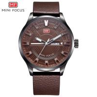 ราคา MINI FOCUS นาฬิกาแฟชั่นผู้ชาย การเคลื่อนไหวสไตล์ญี่ปุ่น ปฏิทินเรืองแสงกันน้ำ สายหนัง 0028G (16799576861)