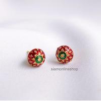 ราคา STUD EARRINGS รวมแบบขายดี ต่างหูแป้น ลงยา หุ้มเศษทองคำแท้ เลือกแบบได้ by siamonlineshop (14268411409)
