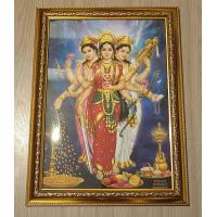 ราคา ภาพมงคล พระแม่ลักษมี ปางยืนประทานเงิน ทอง ขนาดภาพ15x21นิ้ว 38x54cm ภาพฮวงจุ้ย พระแม่อุมา พระวิษณุ ภาพน้ำตก พระพิฆเนศ (16572322111)