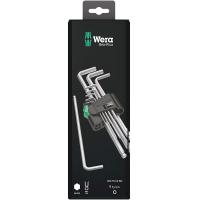 ราคา Wera 5073391001 Hexagon 950 PKL 9 SB L Key Set BlackLaser Ballpoint Hex Key 9 Piece (17585078645)