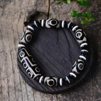 ราคา หินดิบลูกปัด Dzi เก่าแก่จากทิเบตธรรมชาติสร้อยข้อมือผ้าไหมอาเกตสามตาแรกสำหรับเภสัชกรท้องฟ้าสร้อยข้อมือชายหญิงหิน (19944225497)