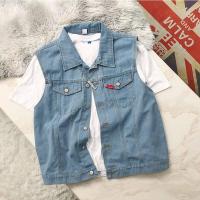 ราคา แจ็กเก็ตยีนส์สำหรับผู้ชายแจ็กเก็ตยีนส์ปกเสื้อเชิ้ตผู้ชายบางเสื้อกั๊กเดนิมแจ็กเก็ตยีนส์แขนกุดเข้ารูปพอดี (17675965496)