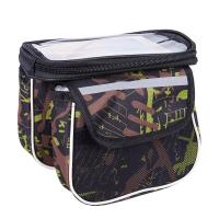 ราคา Bike front beam bag bilateral saddle bag touch screen phone on the tube beam color green (20127377351)