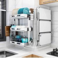 ราคา ตะแกรงเพื่อให้จานแห้งจัดเรียงการอบแห้งแบบติดที่แขวนผนัง3ชั้นชั้นวางของที่ระบายน้ำสำหรับจานชามเครื่องใช้แก้วรวมถึงถาดระบายน้ำและที่วางตะเกียบสำหรับอ่างล้างจาน304สแตนเลส (19975843932)