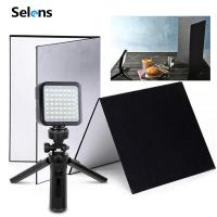 ราคา Selens Studio Photo Shooting Kit 49 LED light Reflector Cardboard Tripod For Still life Photo Food Shooting (1172658663)