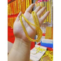 ราคา ชุดเซ็ท สร้อย ทอง ลาย สีเสาร์ 5บาท ข้อมือ 3บาทคั้นโอ่ง หุ้มทองแท้หนาพิเศษ ไม่ลอกดำ (15933063834)