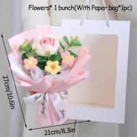 ราคา ช่อดอกกุหลาบประดิษฐ์ 1 ช่อ ของขวัญวันแม่ สําหรับผู้หญิง ดอกไม้รับปริญญา ช่อใหญ่ ของขวัญรับปริญญา (20410226031)