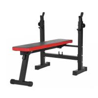 ราคา Black Red Adjustable style Weight Bench Folding Bench Press Squat Barbell Lifting Training Bench Bracket Barbell Rack Weightlifting Bed (19686712257)