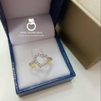 ราคา แหวน แหวนเพชรหัวใจ 0365 รุ่นเคลือบทองหนาพิเศษ หนา 5 ไมครอน แหวนสวย แหวนเพชรcz แหวนทองไมครอน แหวนทองสวย แหวนใส่ออกงาน (11026450813)